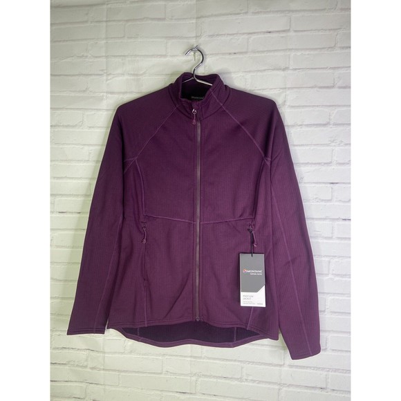 Montane Womens Protium Jacket Lightweight Fleece Activewear Pockets Berry Size M